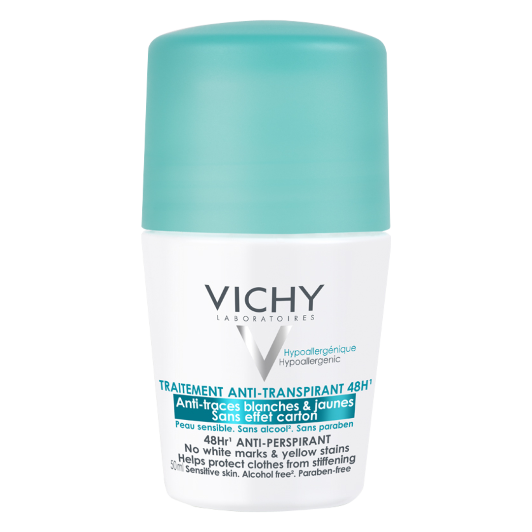 Vichy 48hr Anti-Perspirant Roll On - No White Marks and Yellow Stains