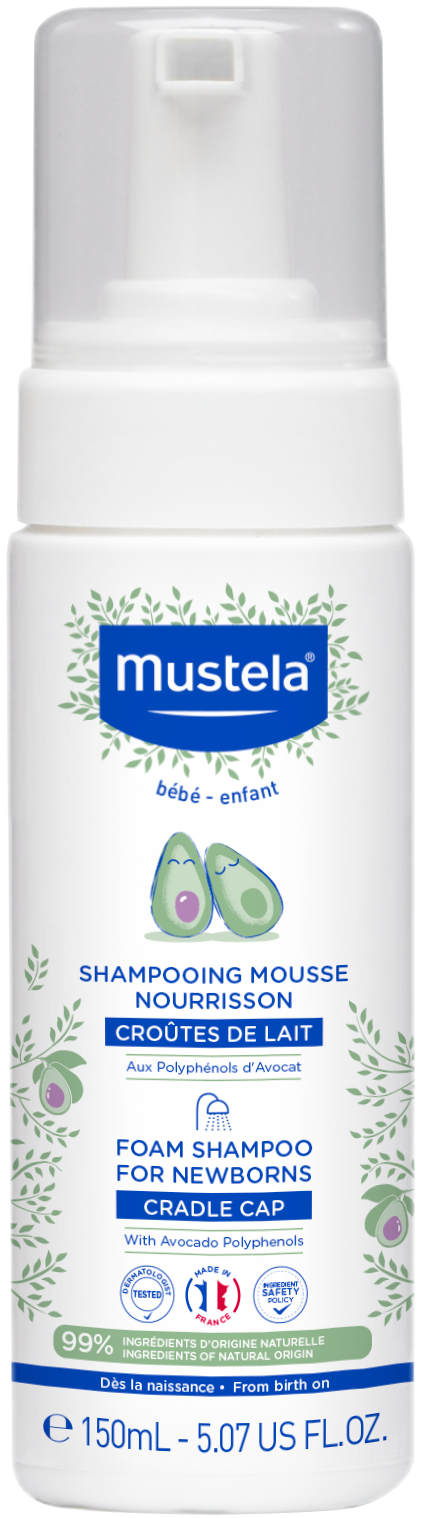 Mustela Cradle Cap Foam Shampoo For Newborns