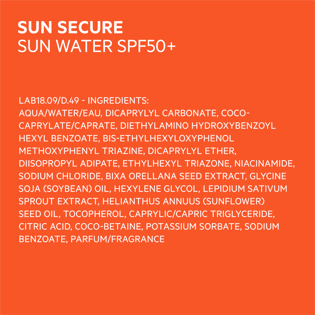 SVR Sun Secure Face & Body Water Spray SPF50+