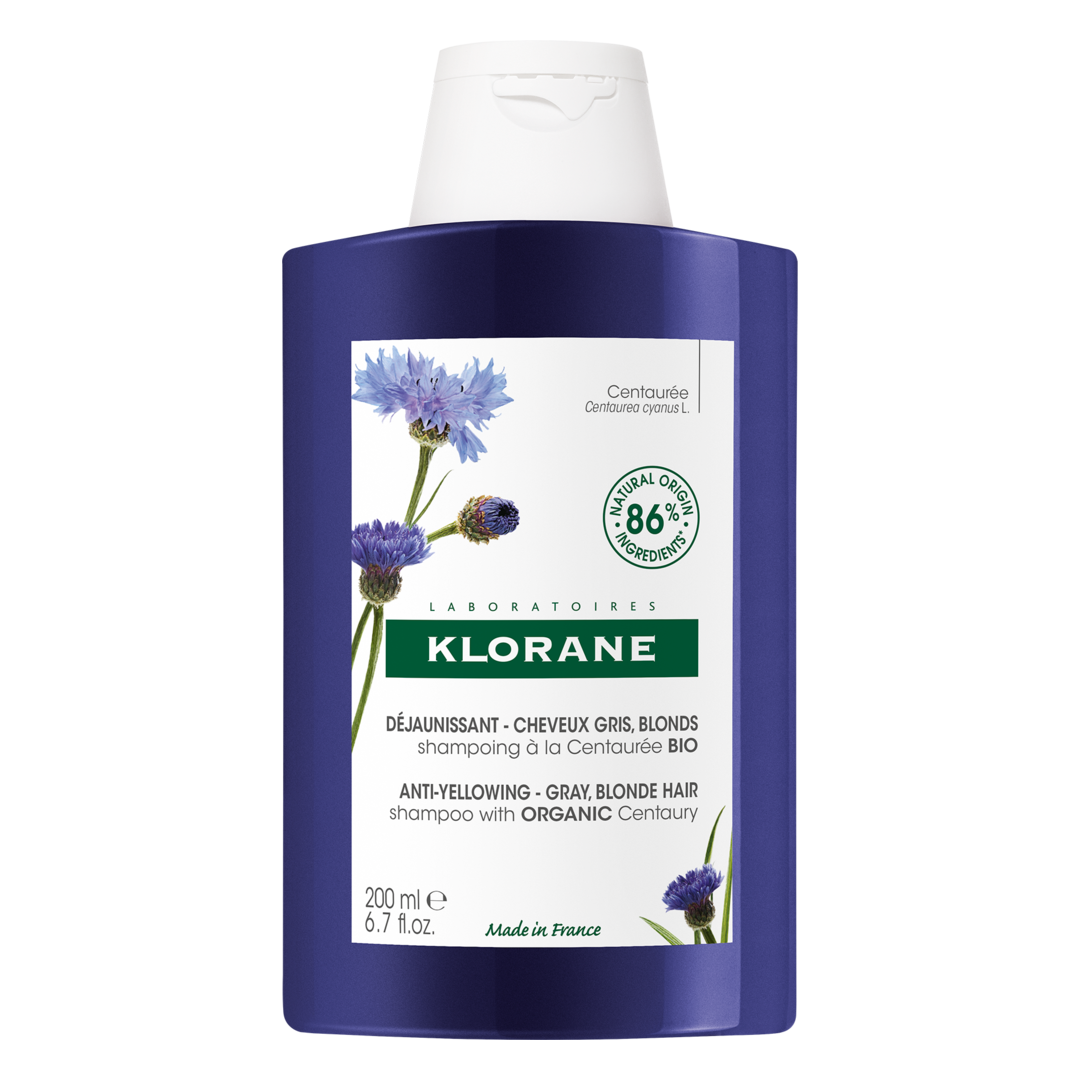 Klorane Centaury Anti-Yellowing Shampoo for Grey, Blonde Hair
