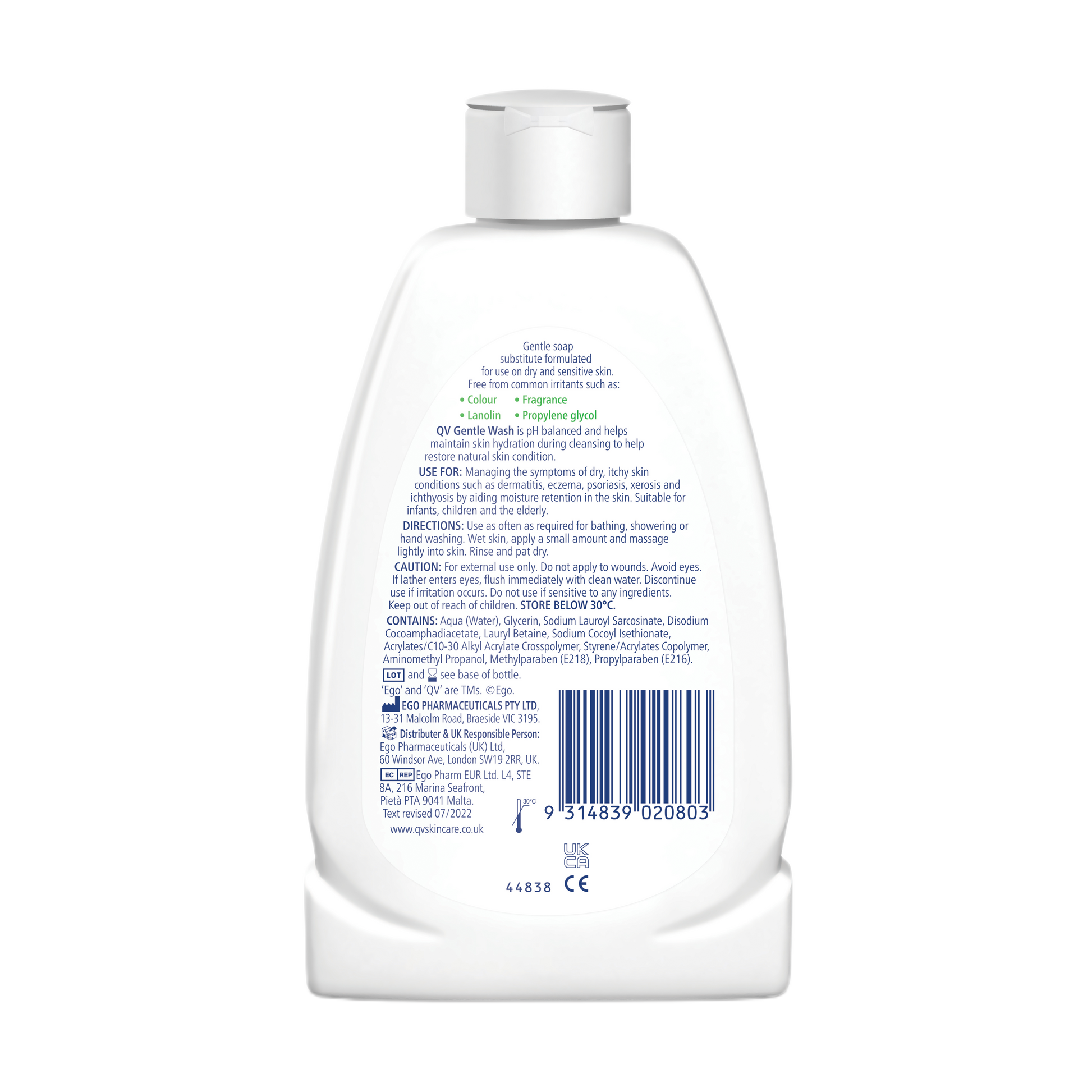 QV Gentle Wash Soap Alternative for Dry Skin Conditions