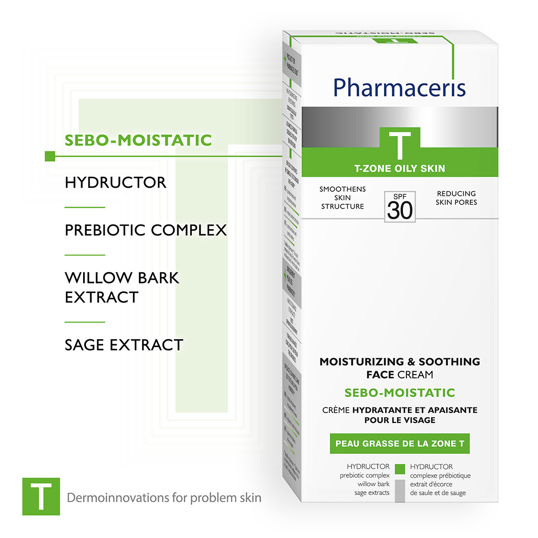 Pharmaceris T Sebo-Moistatic Moisturising & Soothing Face Cream SPF30
