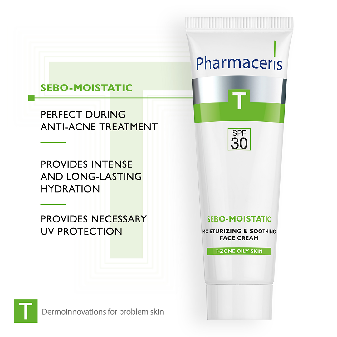 Pharmaceris T Sebo-Moistatic Moisturising & Soothing Face Cream SPF30