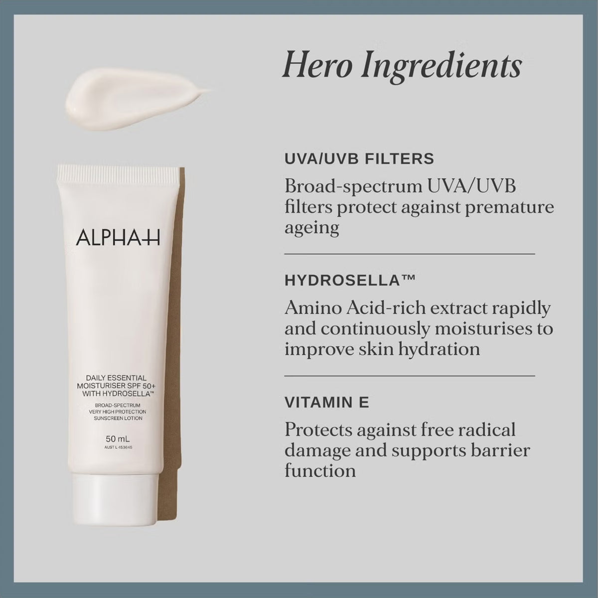 Alpha-H Daily Essential Moisturiser SPF50+
