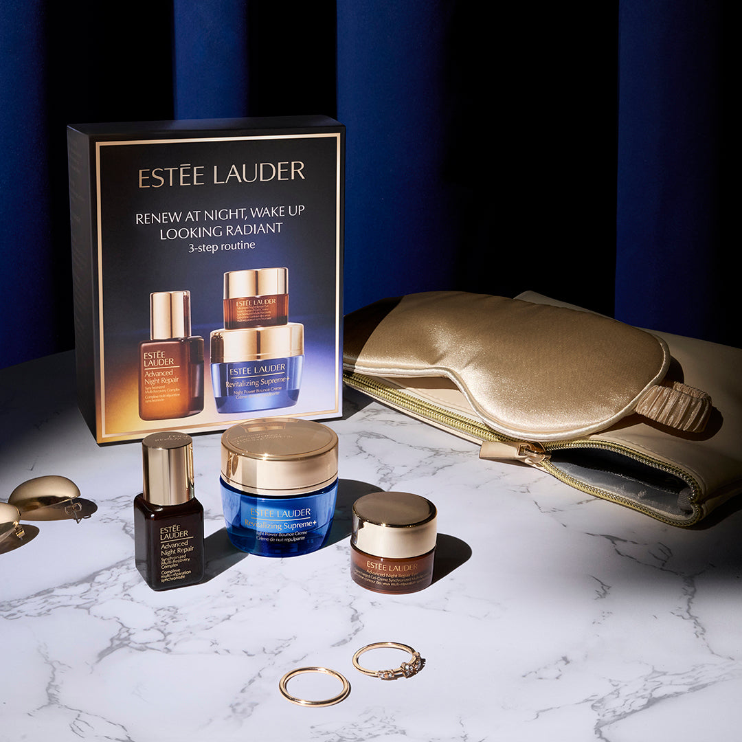 Estee Lauder Renew at Night, Wake Up Looking Radiant 3 Step Routine