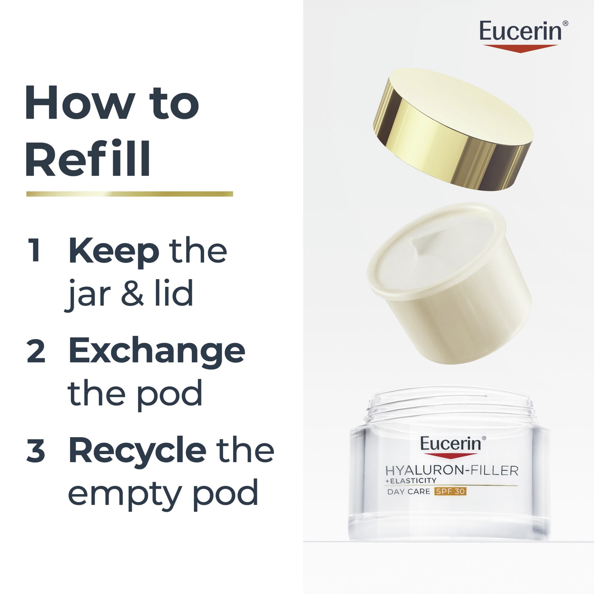 Eucerin Hyaluron-Filler + Elasticity Day Cream SPF30 Refill