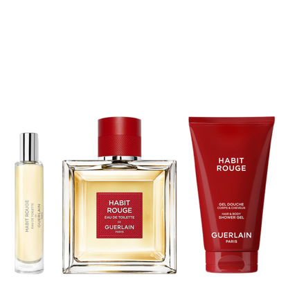 GUERLAIN Habit Rouge Eau de Toilette Spray 100ml Gift Set