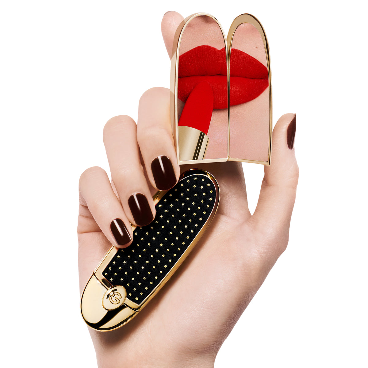 GUERLAIN Rouge G The Double Mirror Jewel Lipstick Case