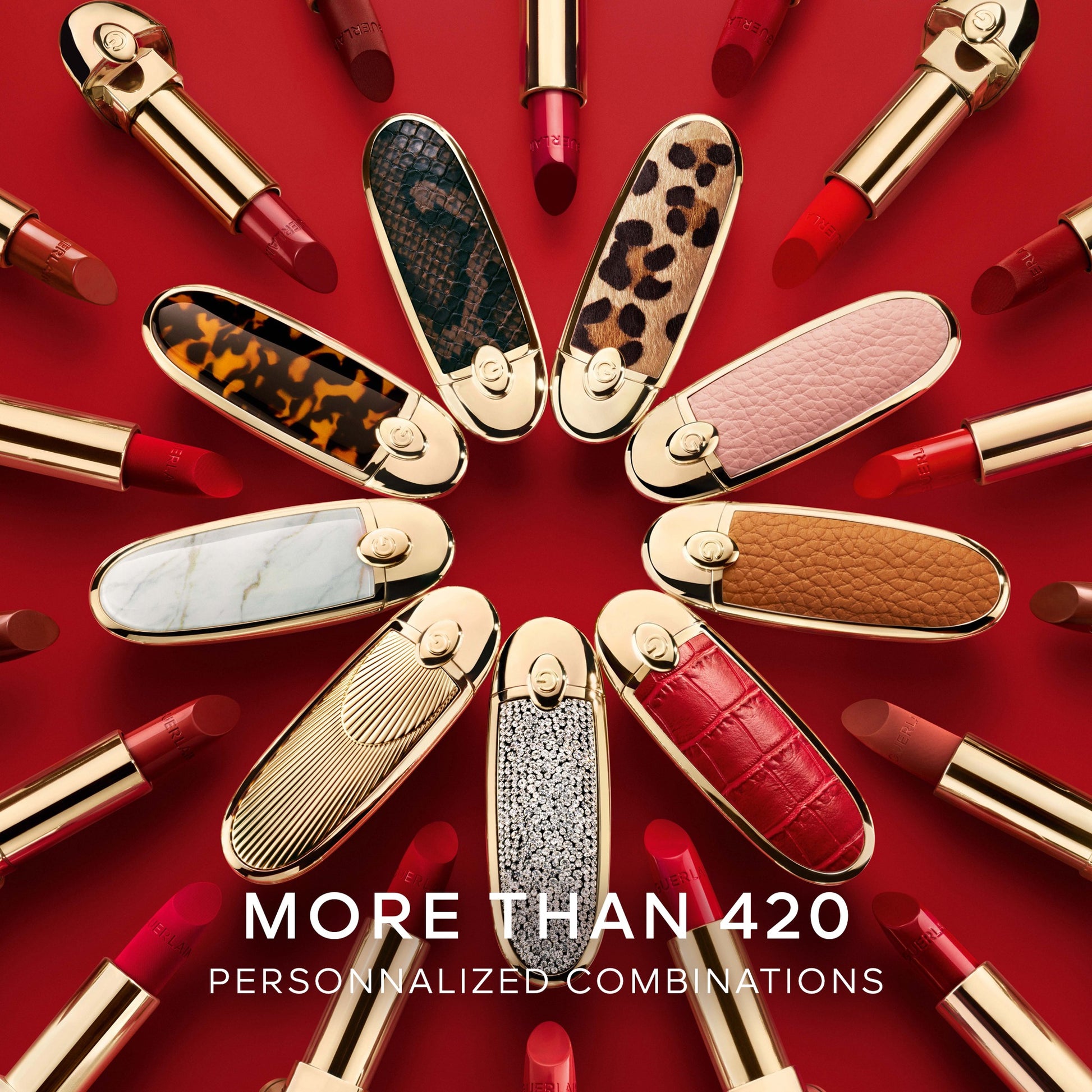GUERLAIN Rouge G The Double Mirror Jewel Lipstick Case
