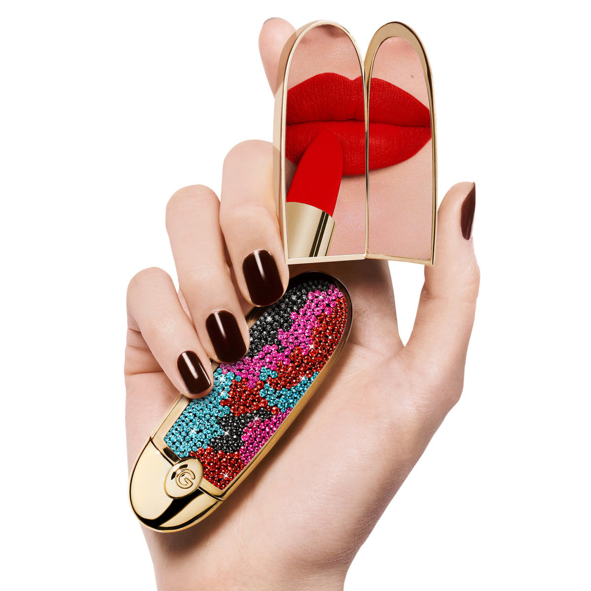 GUERLAIN Rouge G The Double Mirror Jewel Lipstick Case