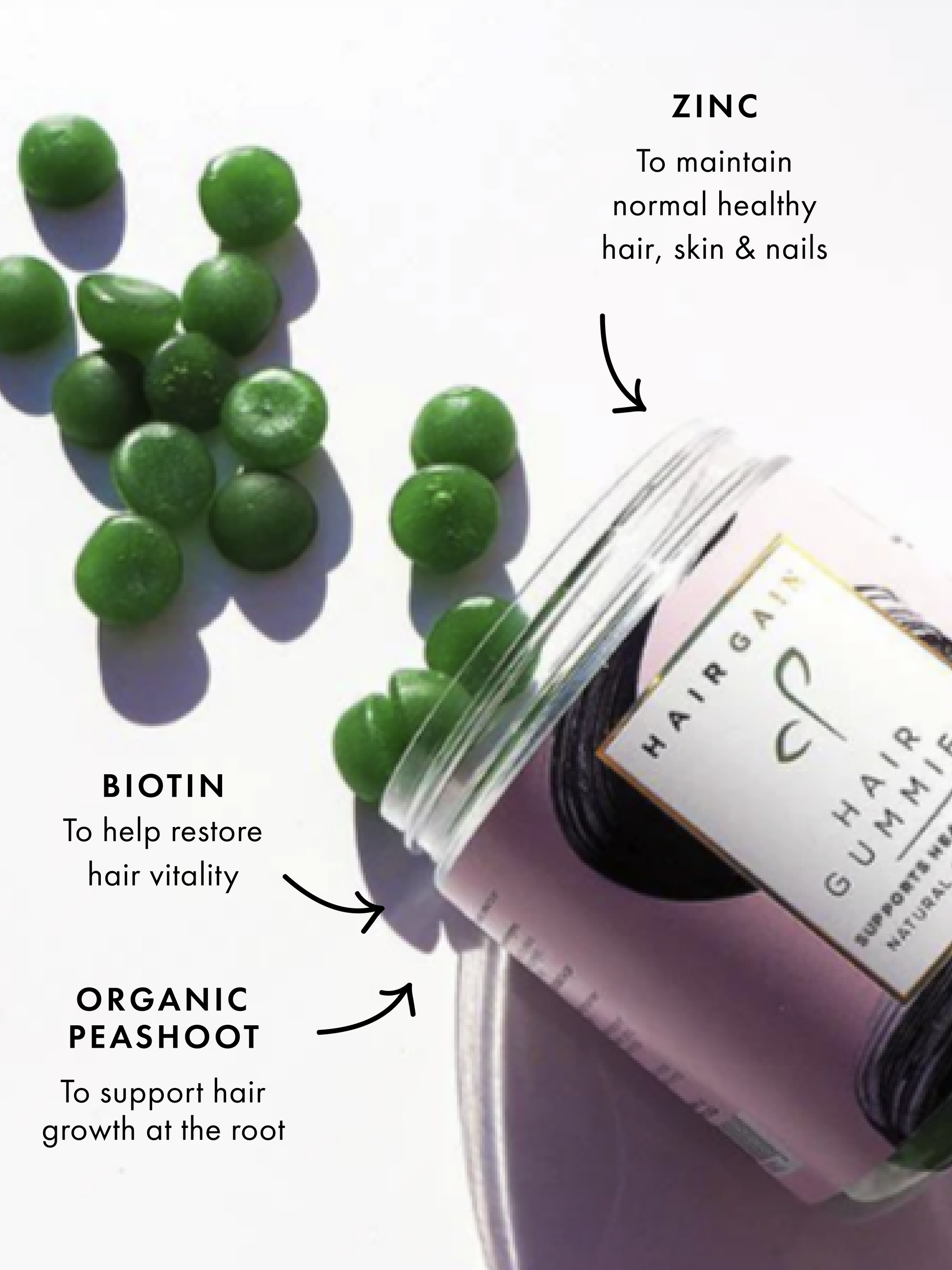 Hair Gain Vegan Hair Gummies Duo Set 2 x 60