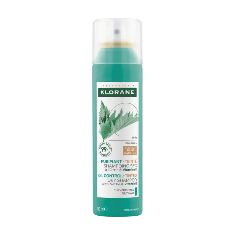 Klorane Dry Shampoo with Nettle for Oily, Dark Hair - 150ml