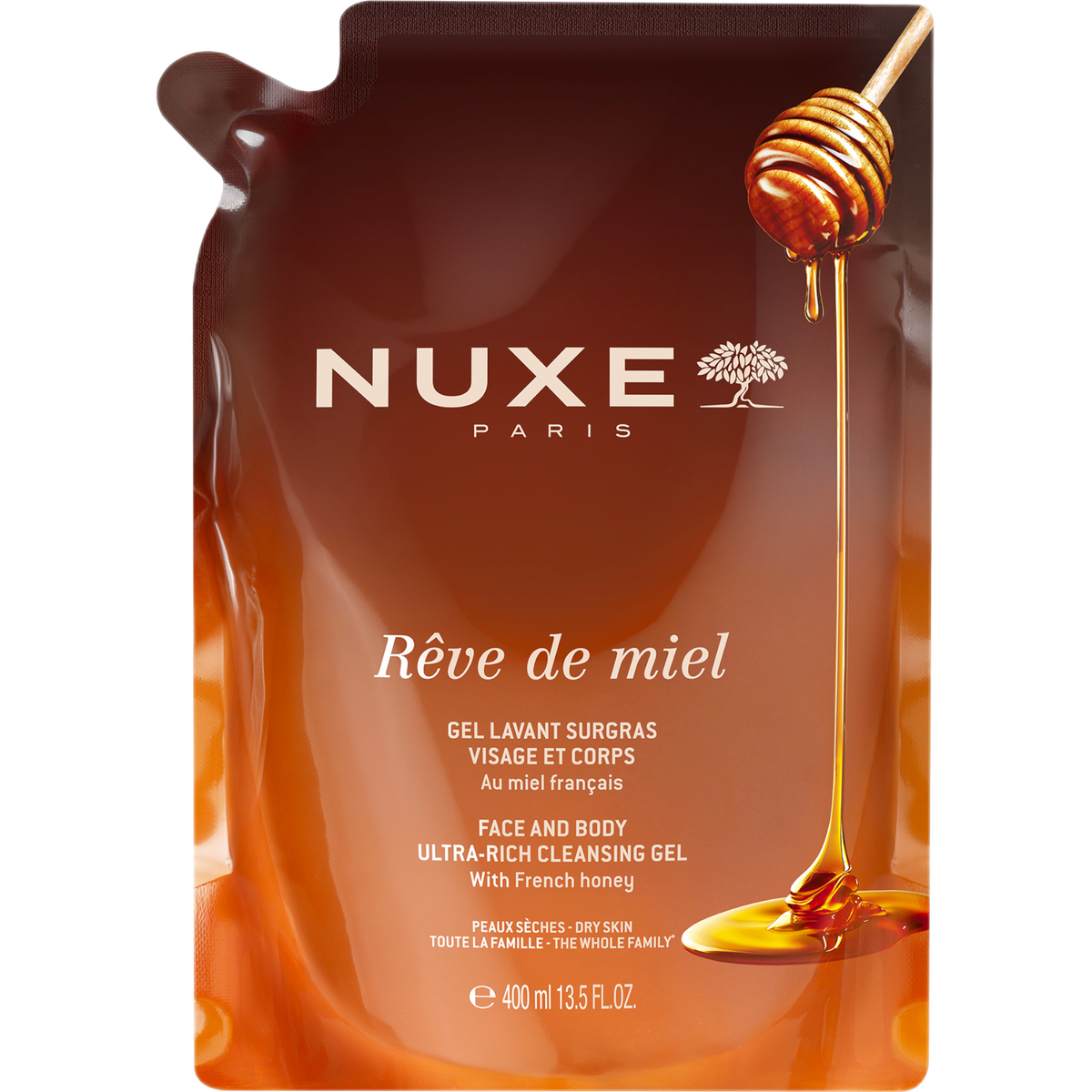 Nuxe Reve de Miel Face and Body Ultra Rich Cleansing Gel Eco Refill - 400ml