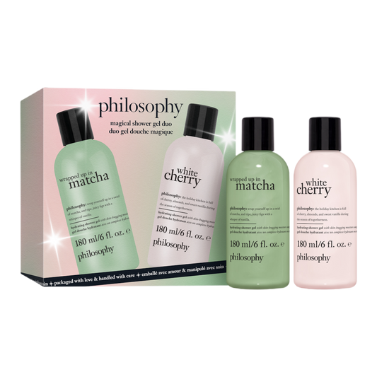 Philosophy White Cherry & Matcha 2 x 180ml Shower Gel Duo Gift Set