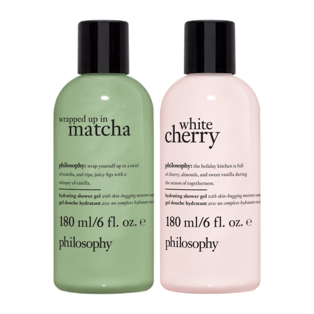 Philosophy White Cherry & Matcha 2 x 180ml Shower Gel Duo Gift Set