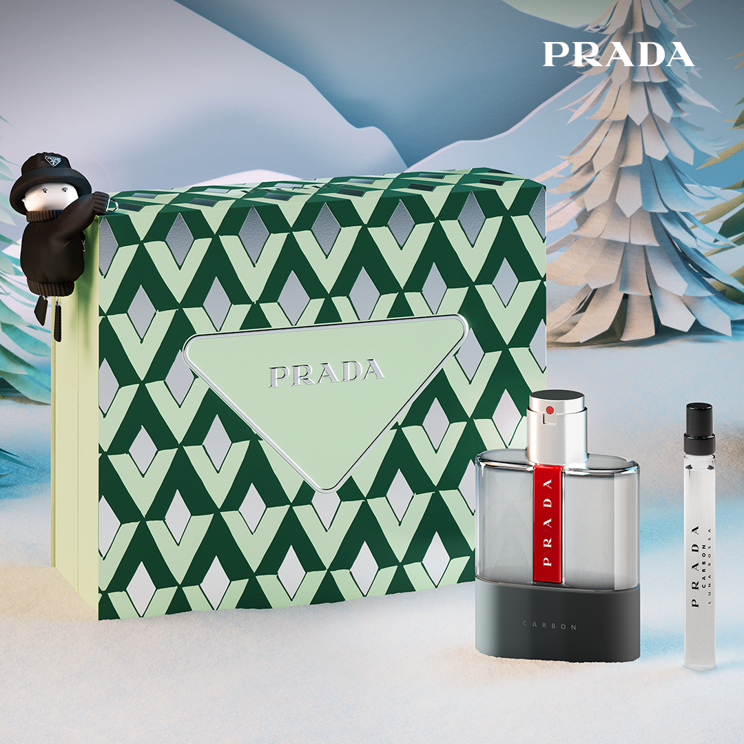 Prada Luna Rossa Carbon Eau de Toilette Spray 100ml Gift Set