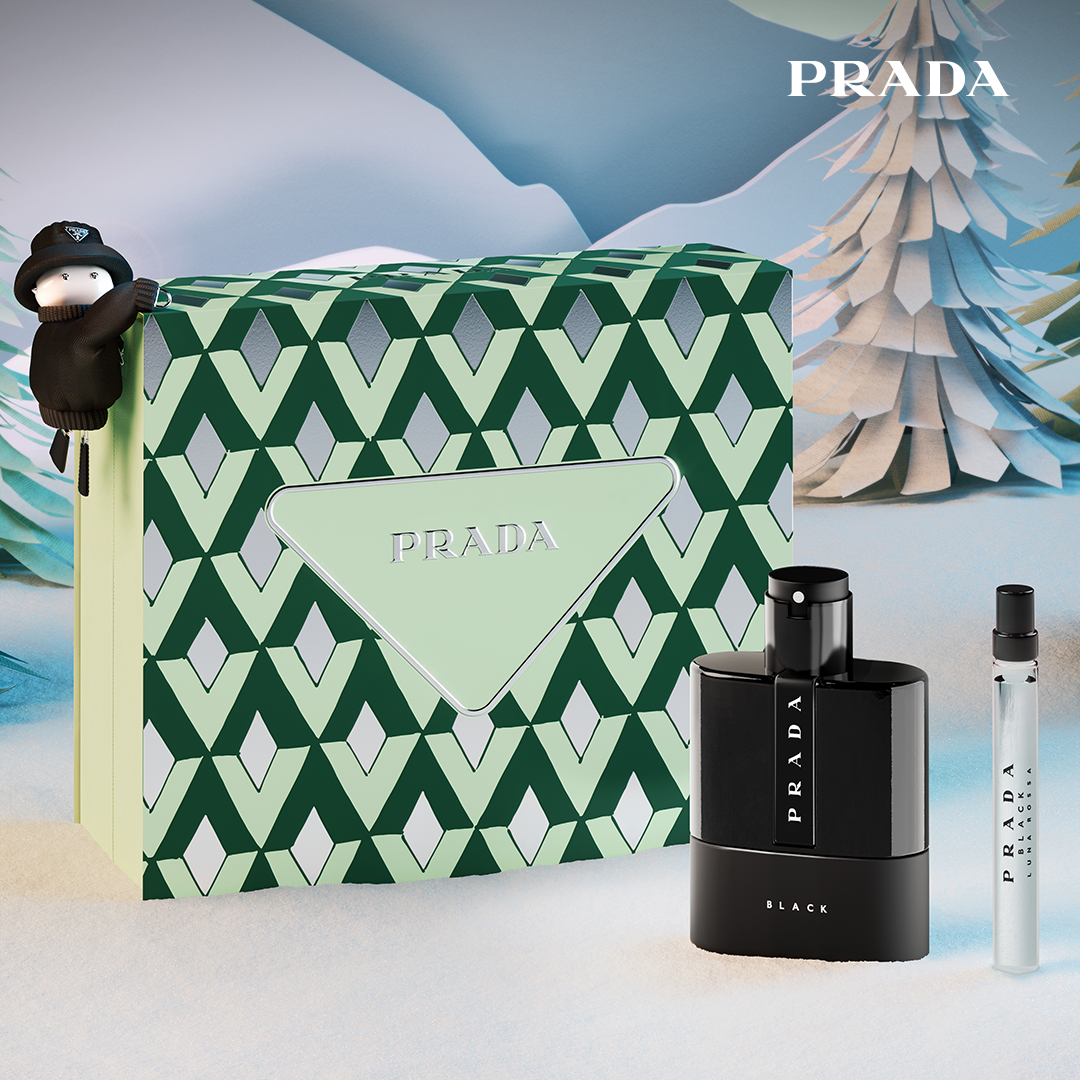 Prada Luna Rossa Black Eau de Parfum Spray 100ml Gift Set
