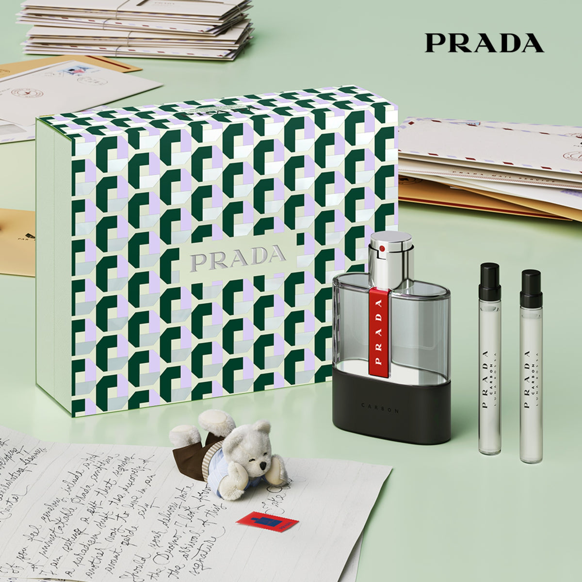 Prada Luna Rossa Carbon Eau de Toilette Spray 100ml Gift Set