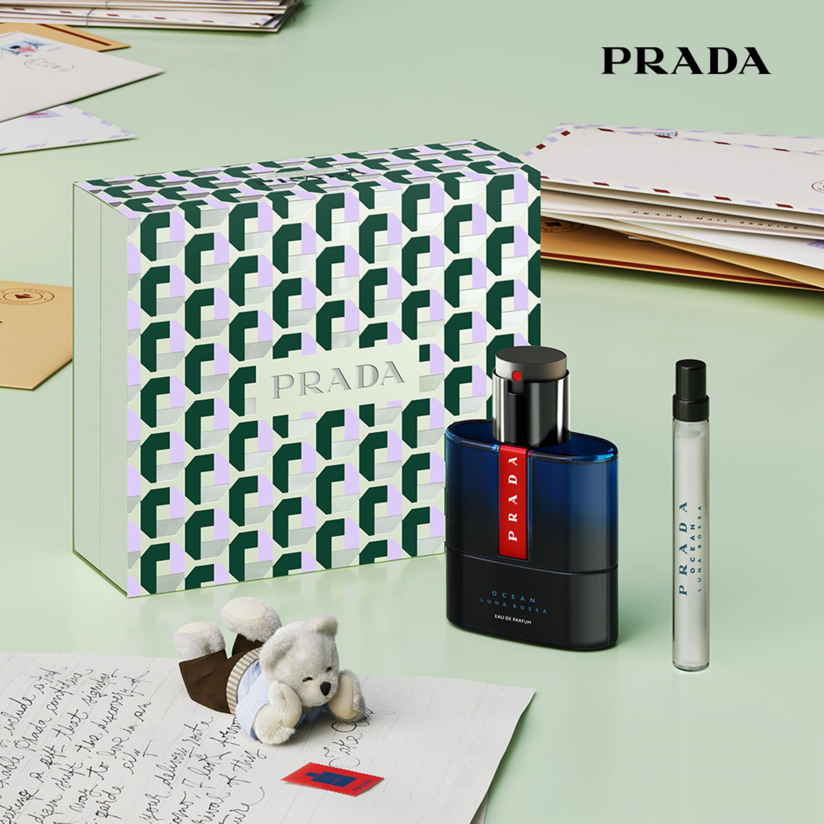 Prada Luna Rossa Ocean Eau de Parfum Spray 50ml Gift Set