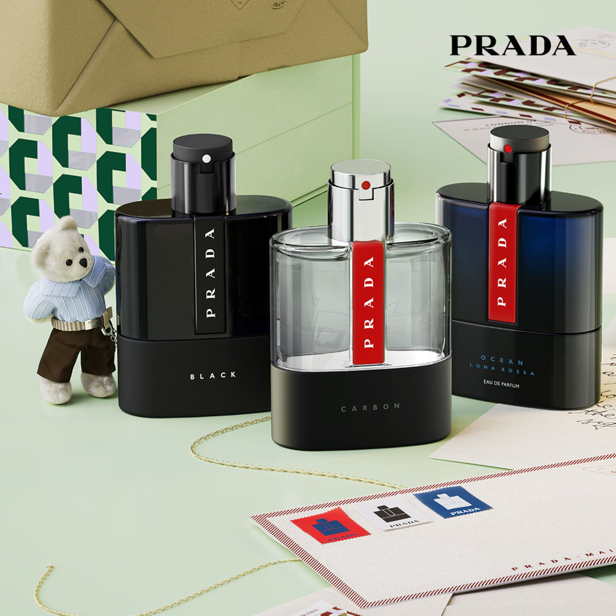 Prada Luna Rossa Ocean Eau de Parfum Spray 50ml Gift Set
