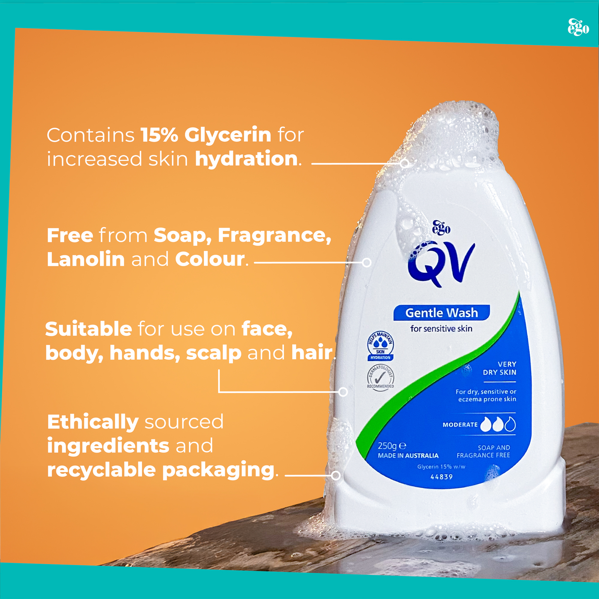 QV Gentle Wash Soap Alternative for Dry Skin Conditions