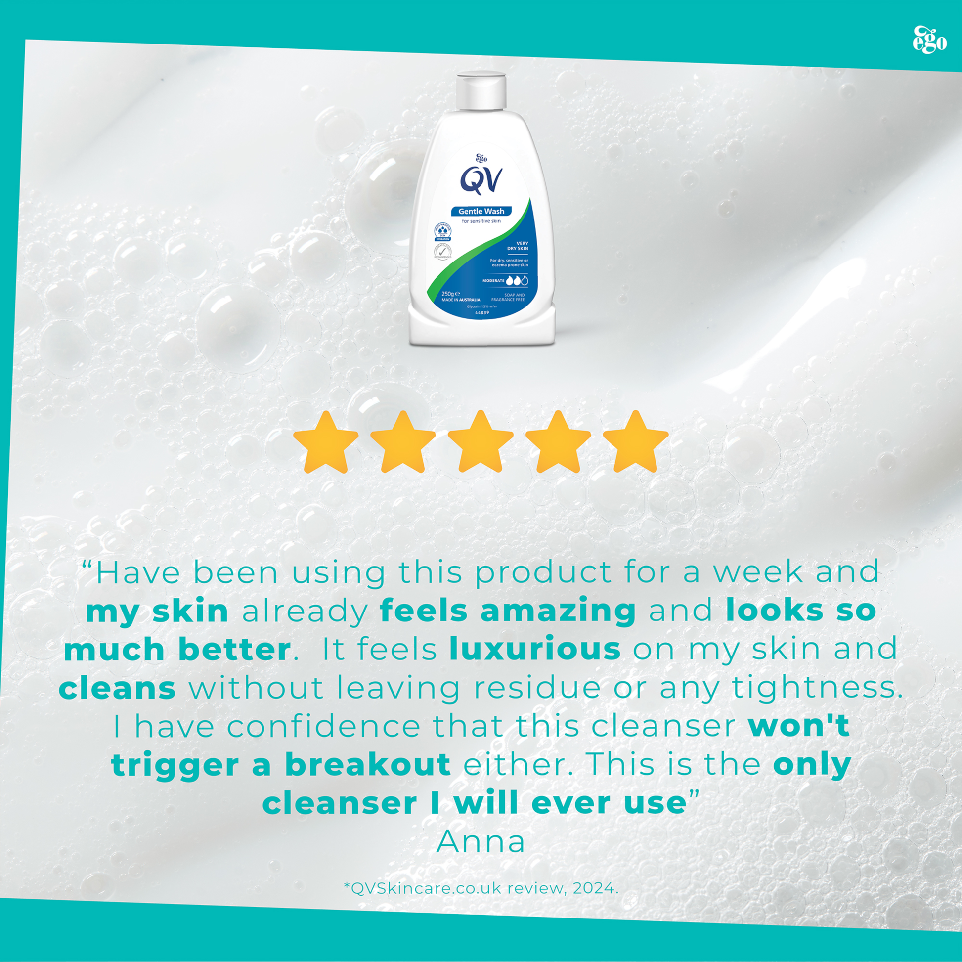 QV Gentle Wash Soap Alternative for Dry Skin Conditions