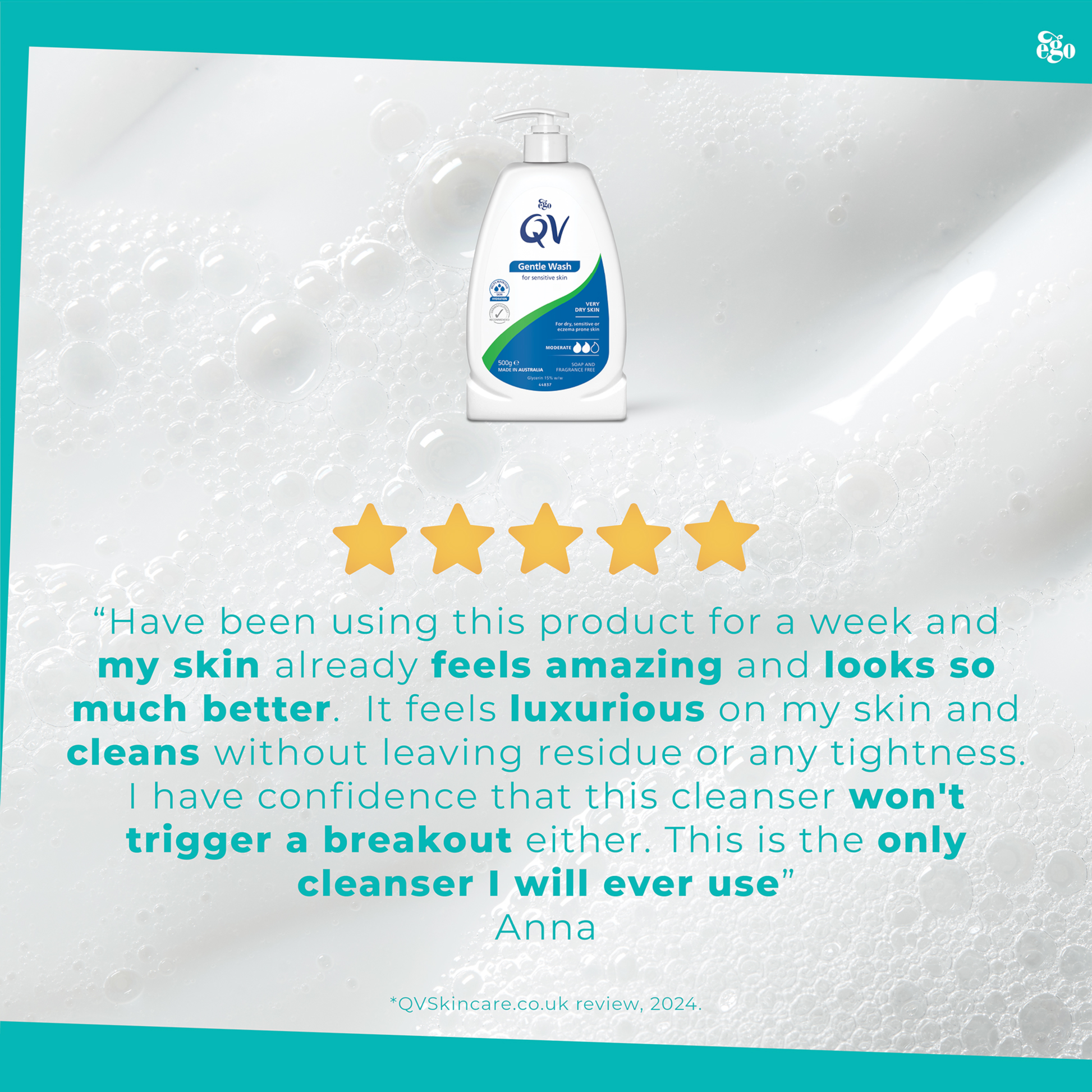 QV Gentle Wash Soap Alternative for Dry Skin Conditions