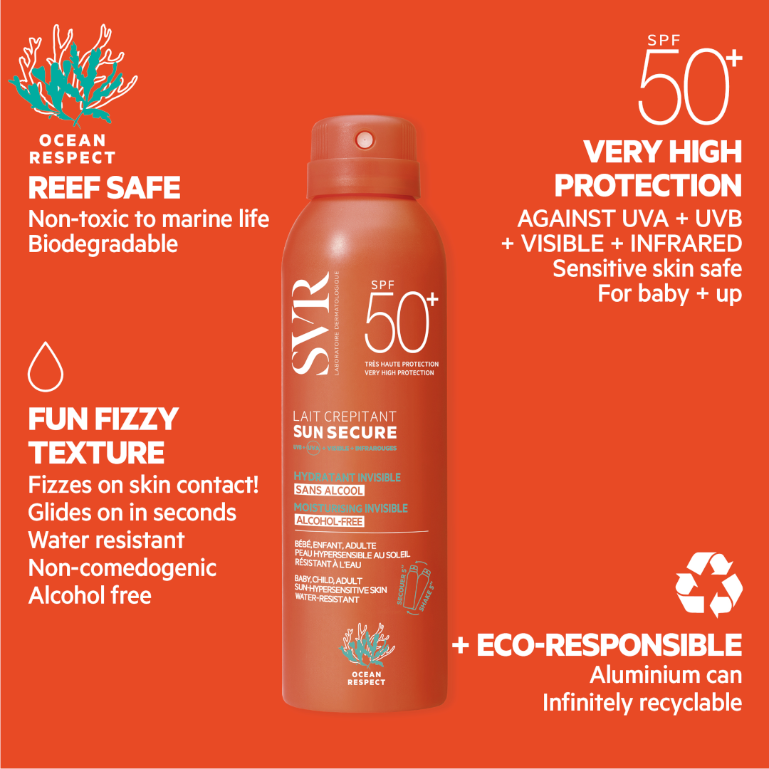 SVR Sun Secure Face & Body Fizzy Milk SPF50+