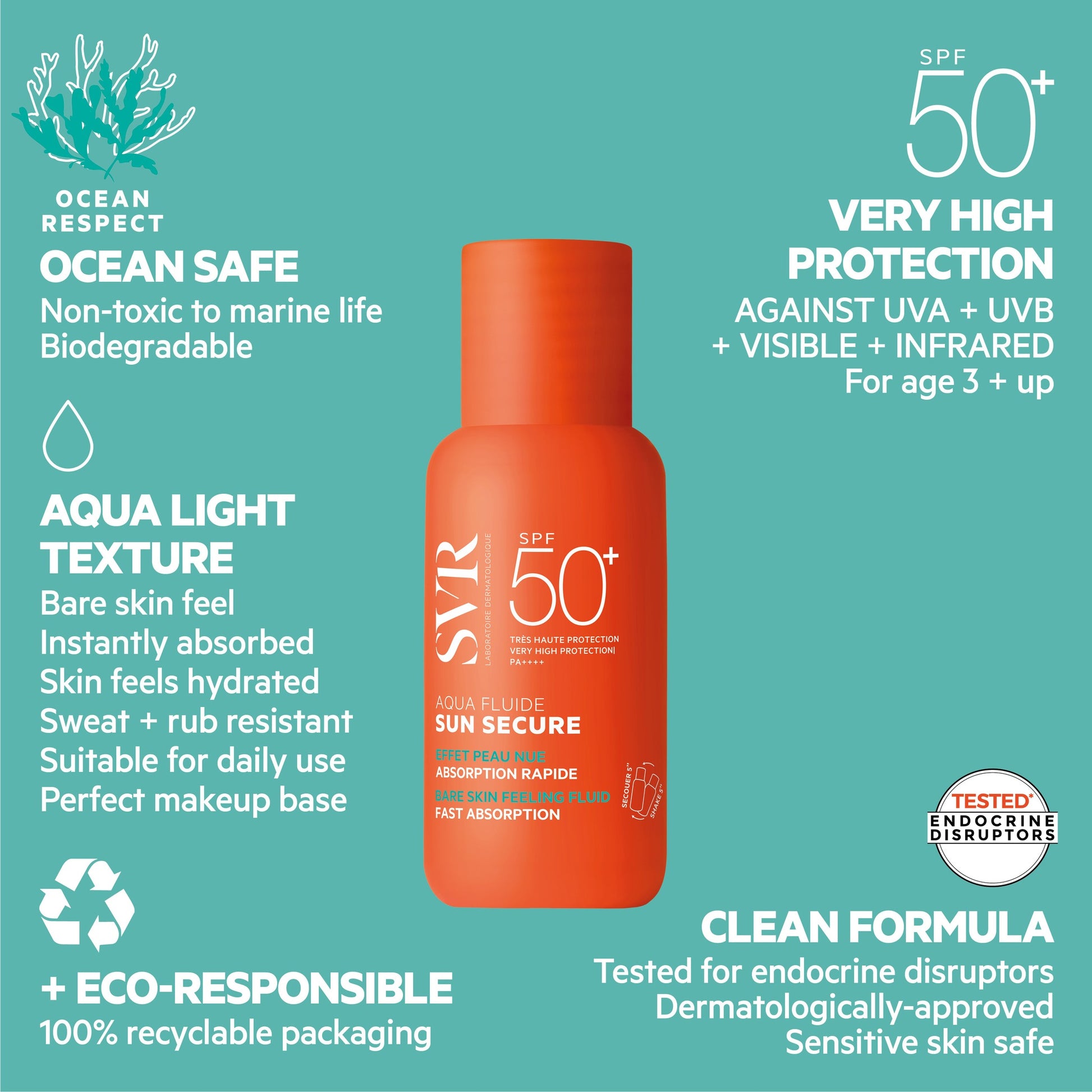 SVR Sun Secure Aqua Fluid SPF50+