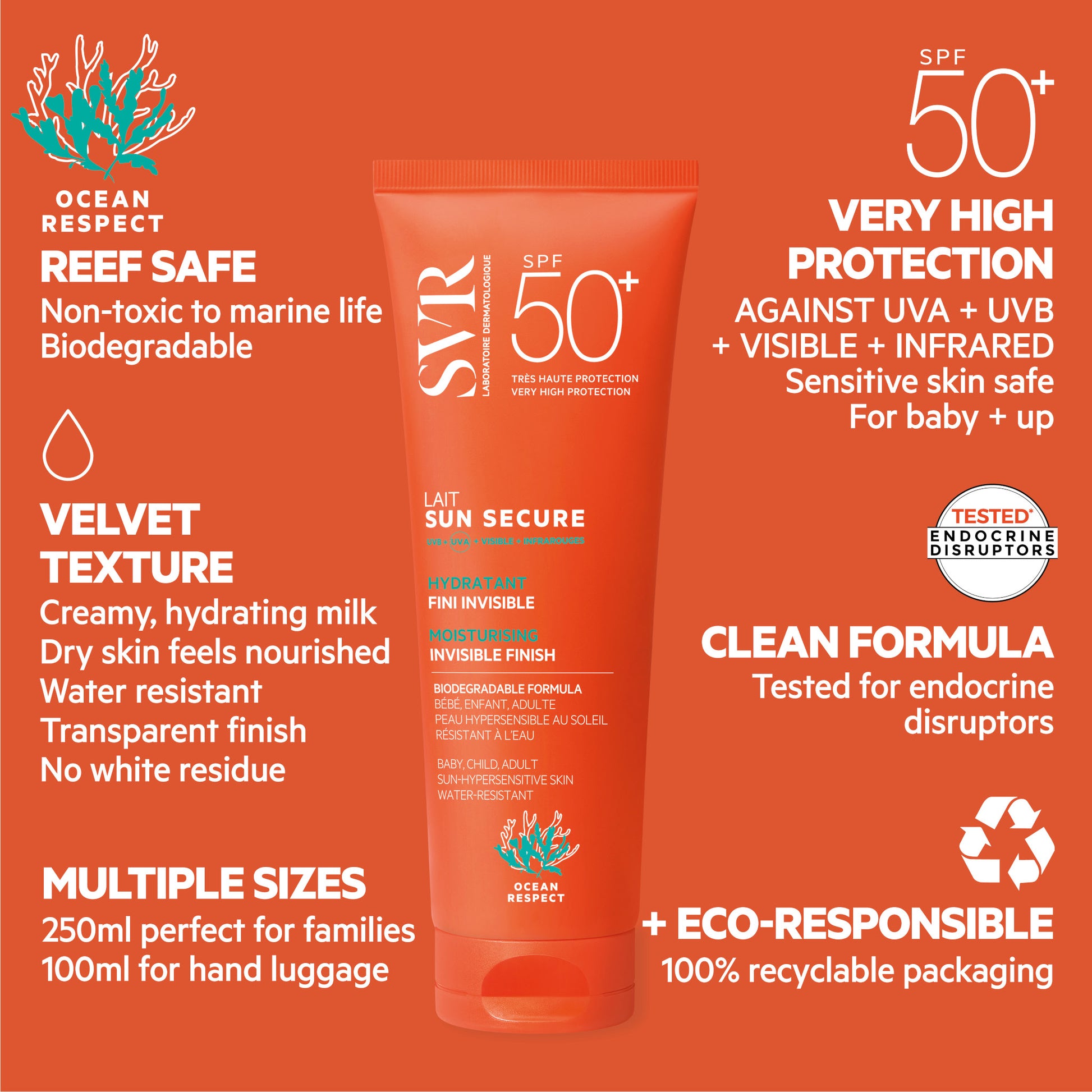 SVR Sun Secure Face & Body Milk SPF50+