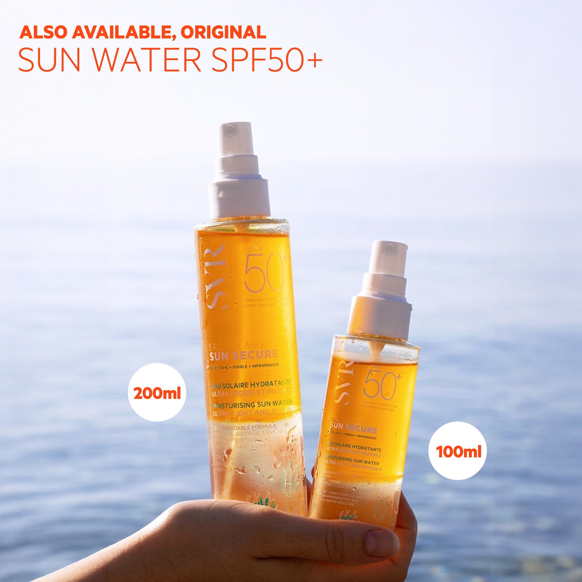 SVR Sun Secure Shimmering Sun Water SPF50+