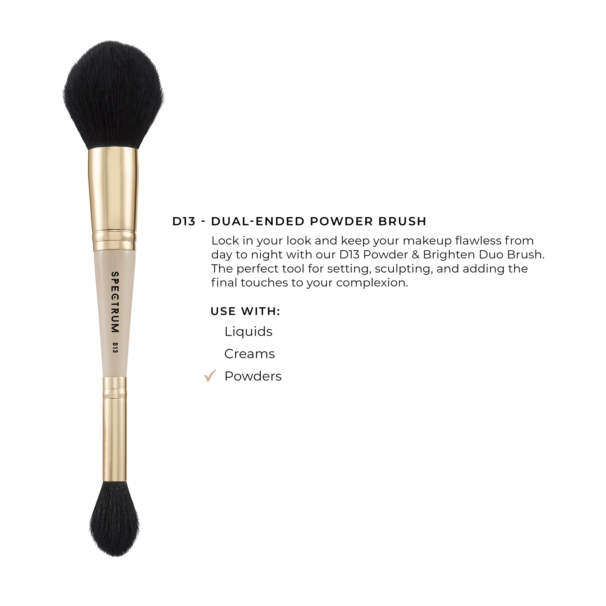 Spectrum D13 "The Powder" Powder Duo Brush