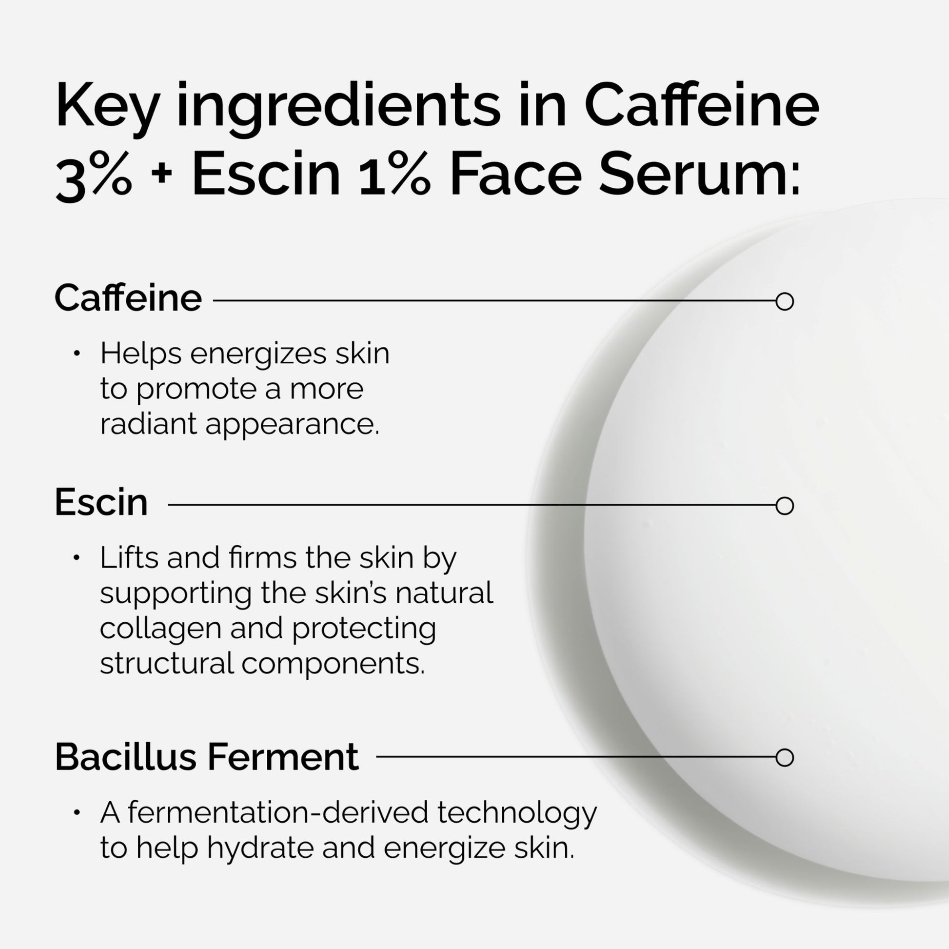 The Ordinary Caffeine 3% + Escin 1% Face Serum