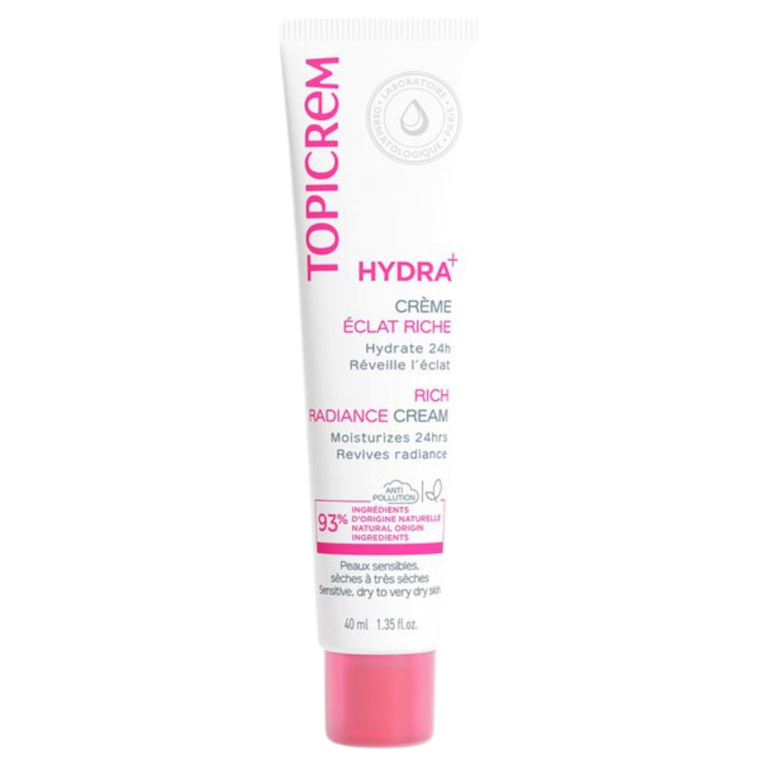 Topicrem Hydra+ Rich Moisturising Radiance Cream - 40ml