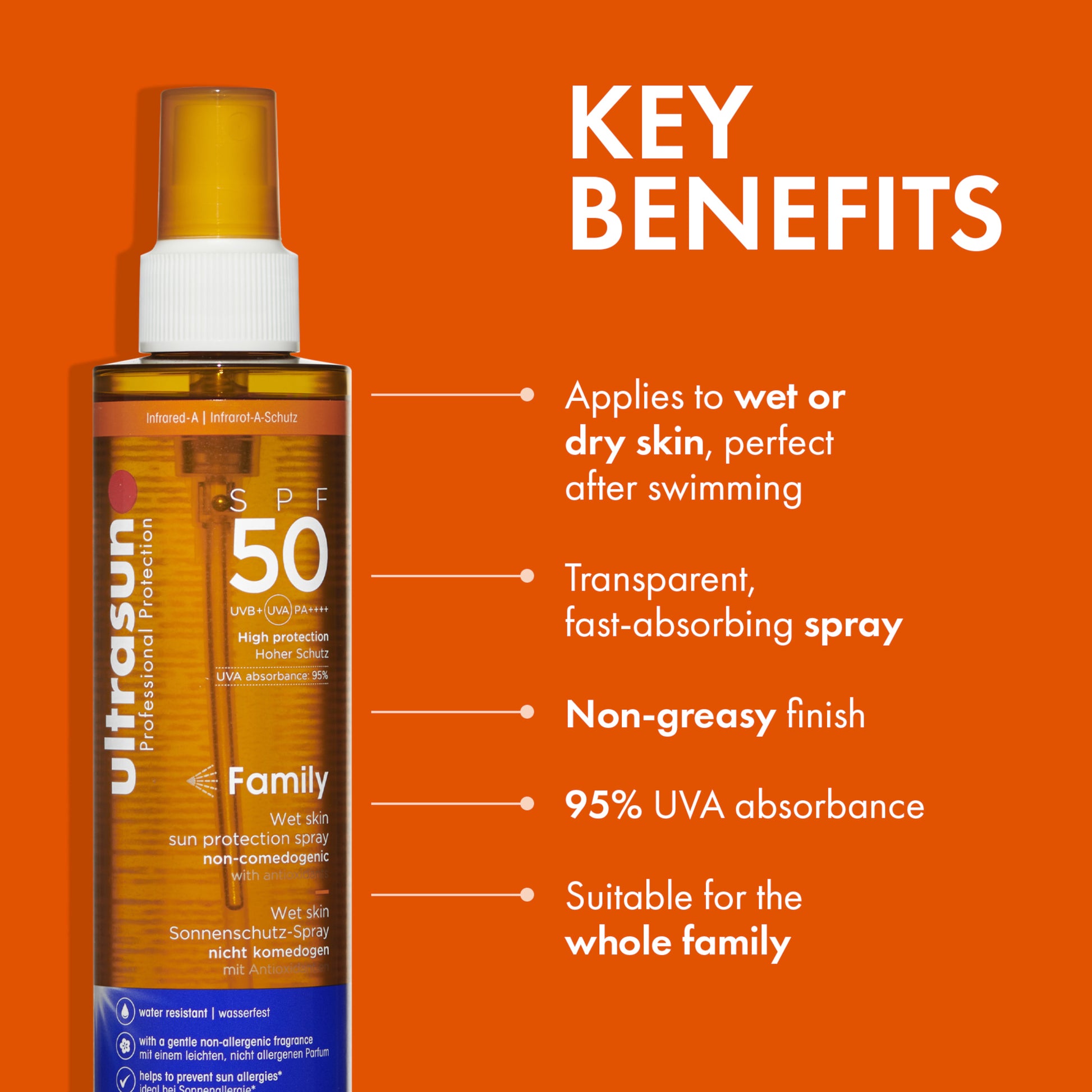 Ultrasun Family Wet Skin Sun Protection Spray SPF50