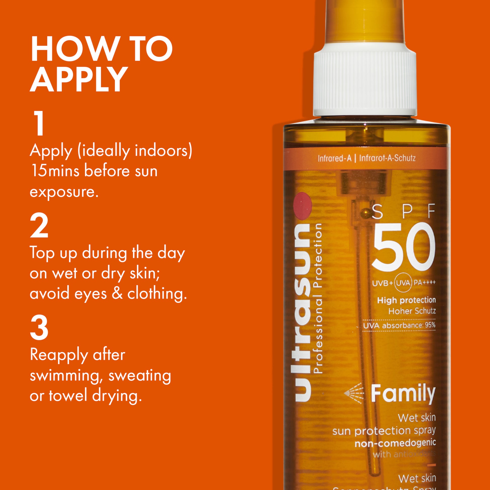 Ultrasun Family Wet Skin Sun Protection Spray SPF50