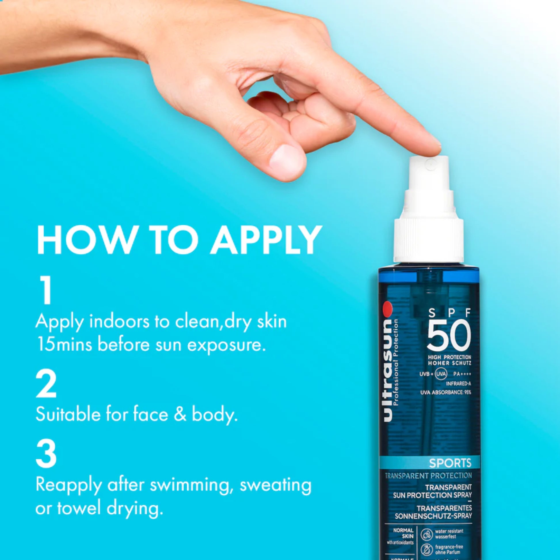 Ultrasun Sports Transparent Sun Protection Spray SPF50