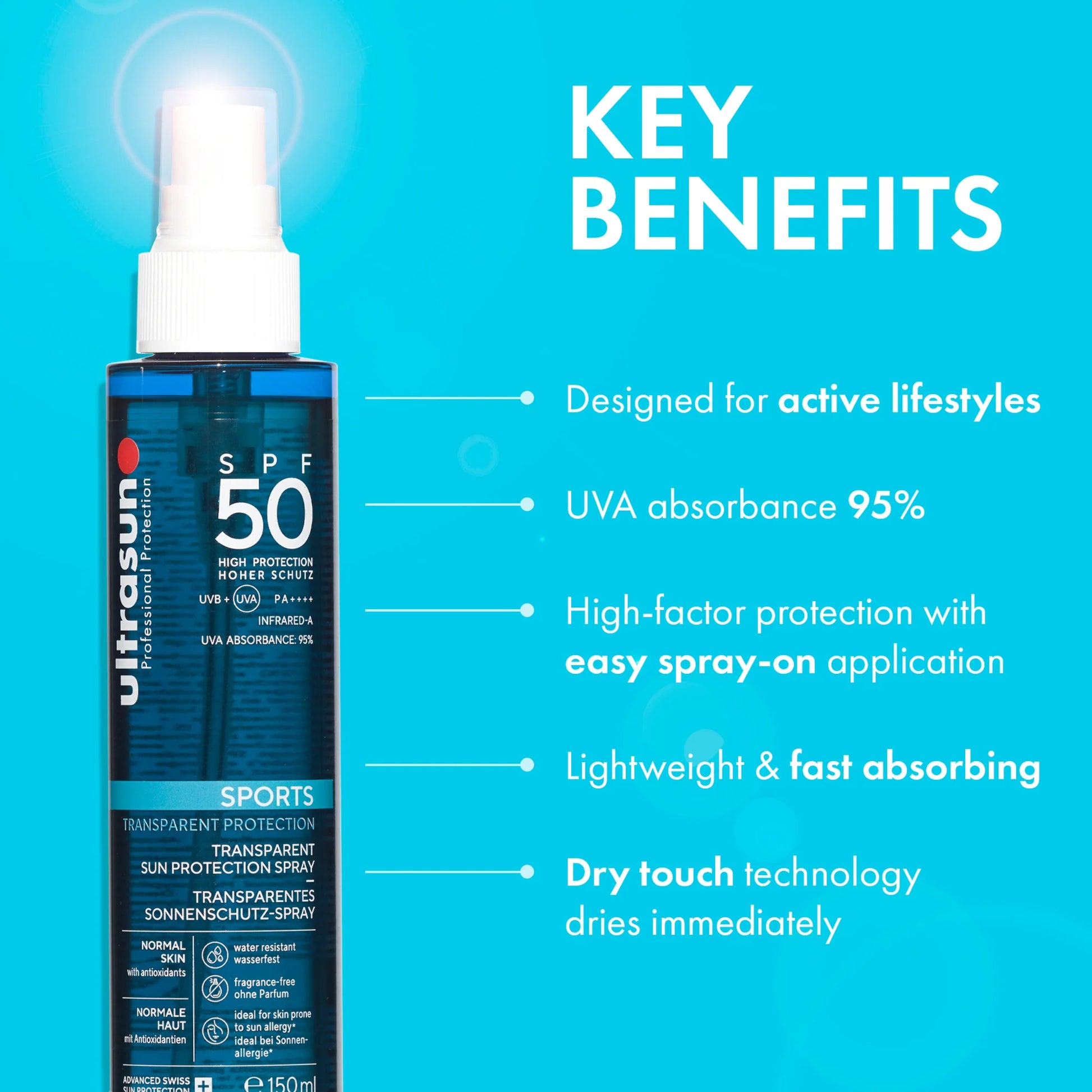 Ultrasun Sports Transparent Sun Protection Spray SPF50