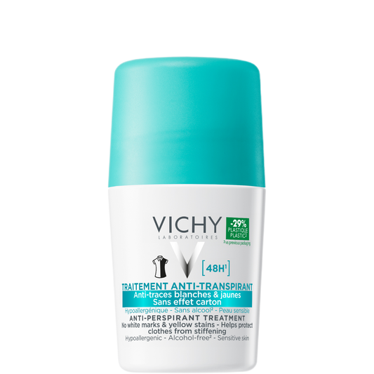 Vichy 48hr Anti-Perspirant Roll On - No White Marks and Yellow Stains