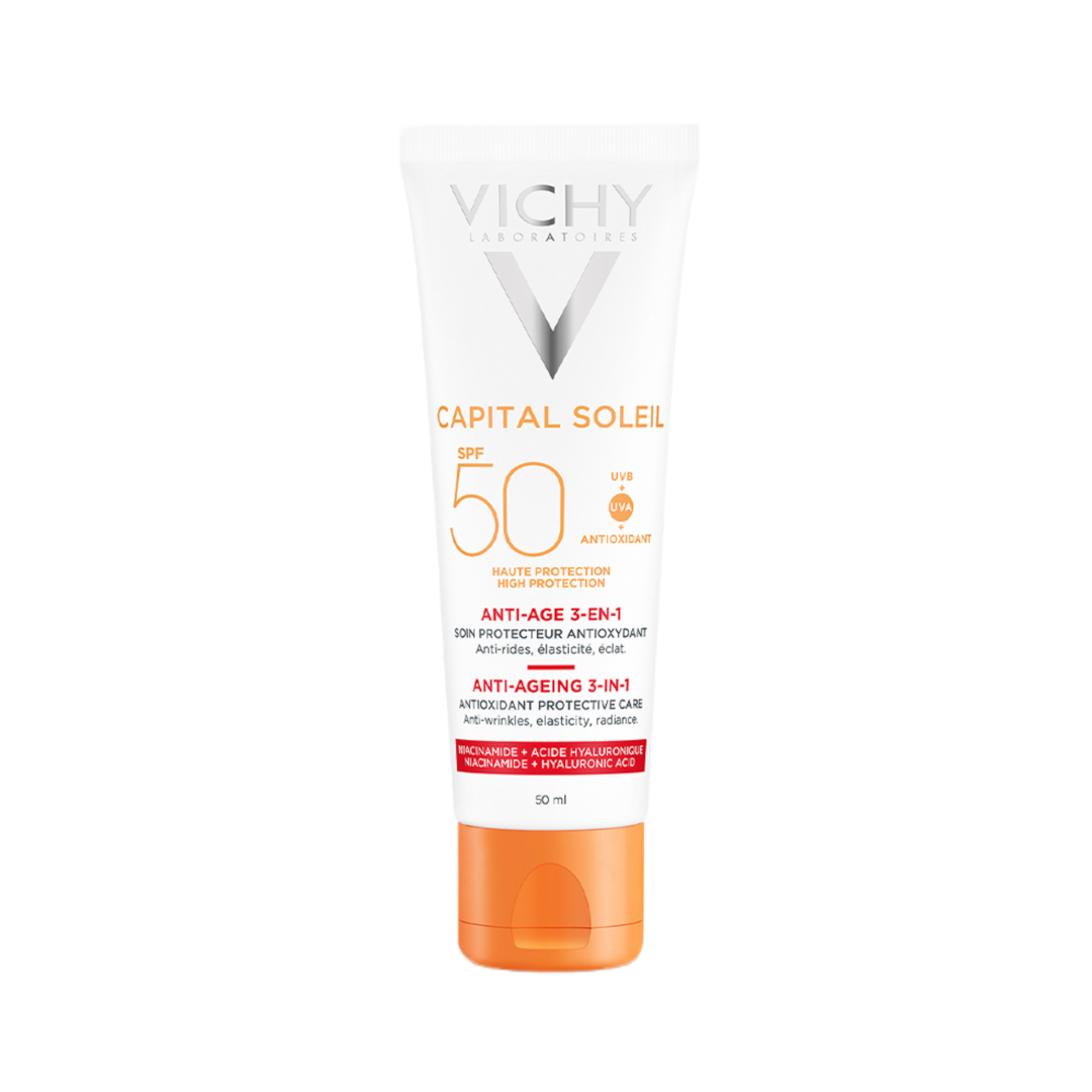 Vichy Capital Soleil Anti-Ageing 3-In-1 Daily Antioxidant Care SPF50 - 50ml