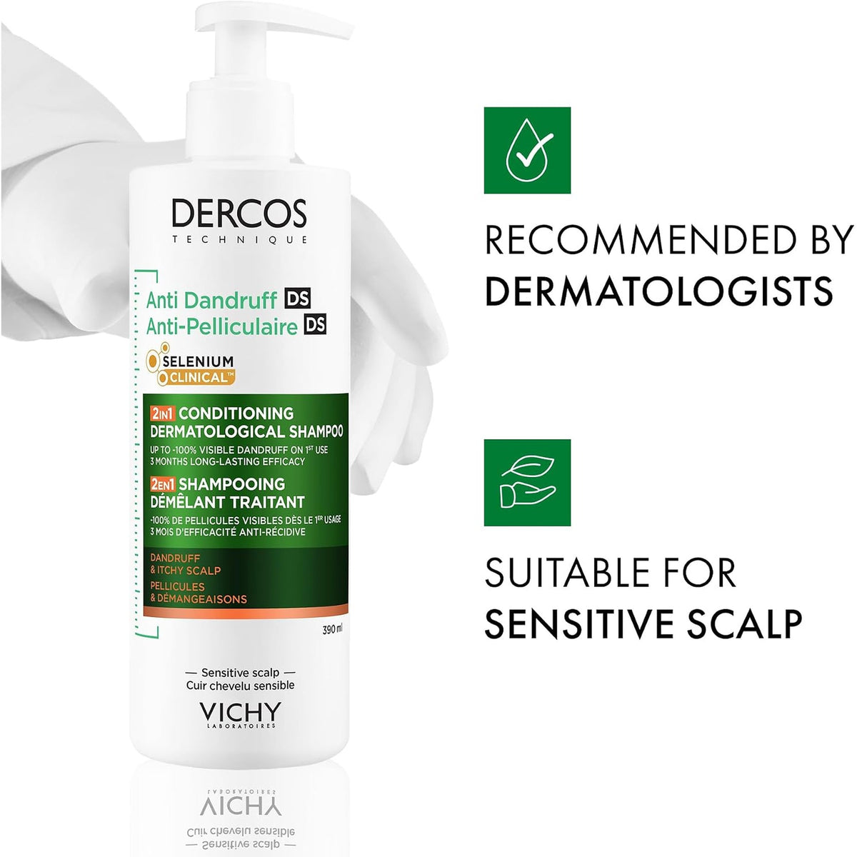 Vichy Dercos Anti-Dandruff 2in1 Dermatological Conditioning Shampoo