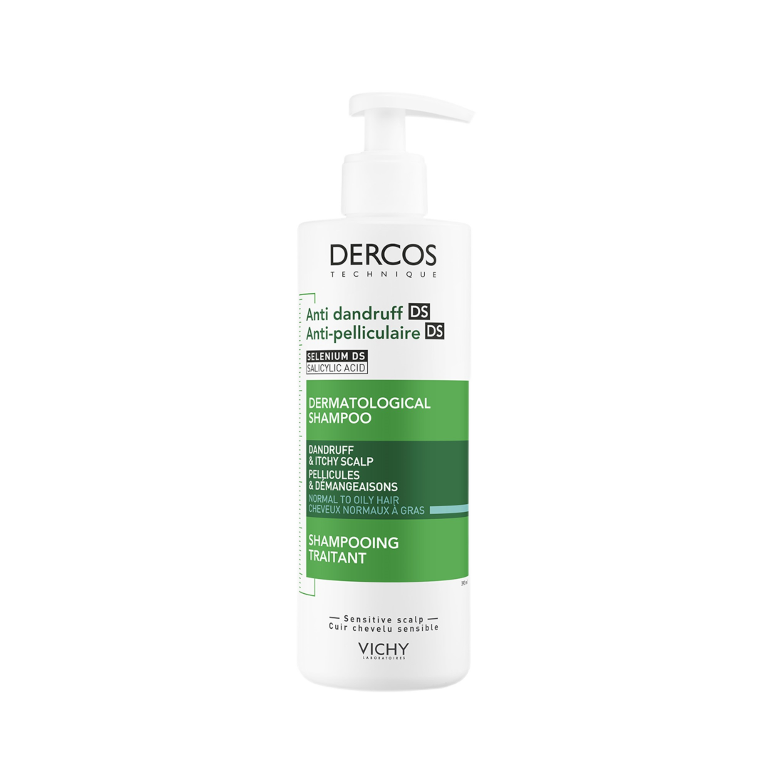 Vichy Dercos Anti-Dandruff Advanced Action Shampoo for Normal to Oily Hair - 390ml