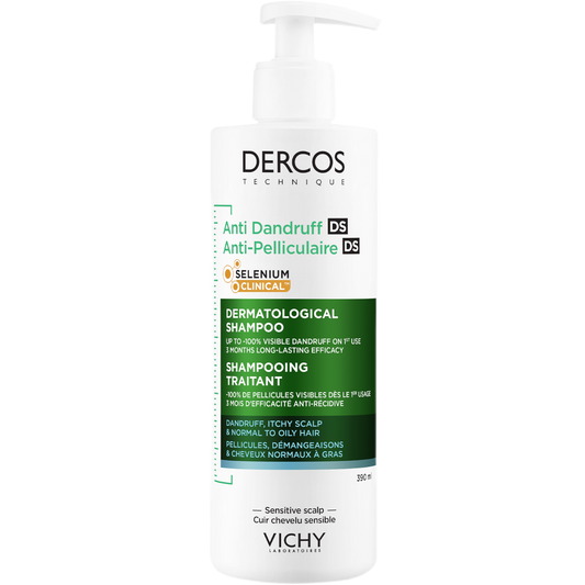 Vichy Dercos Anti-Dandruff Advanced Action Shampoo for Normal to Oily Hair