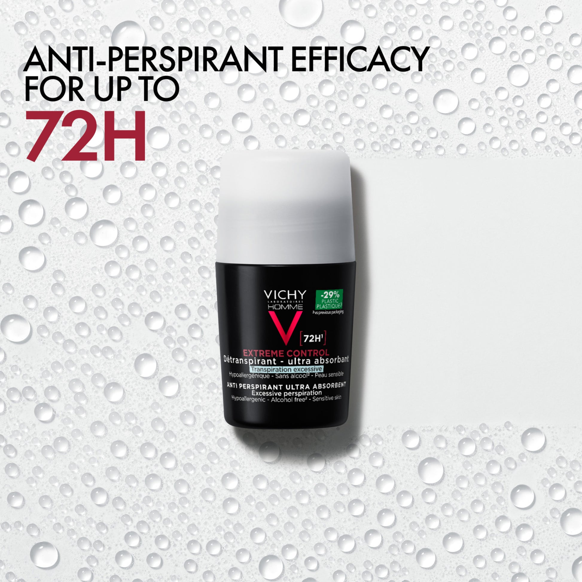 Vichy Homme 72hr Extreme Anti-Perspirant Roll-on