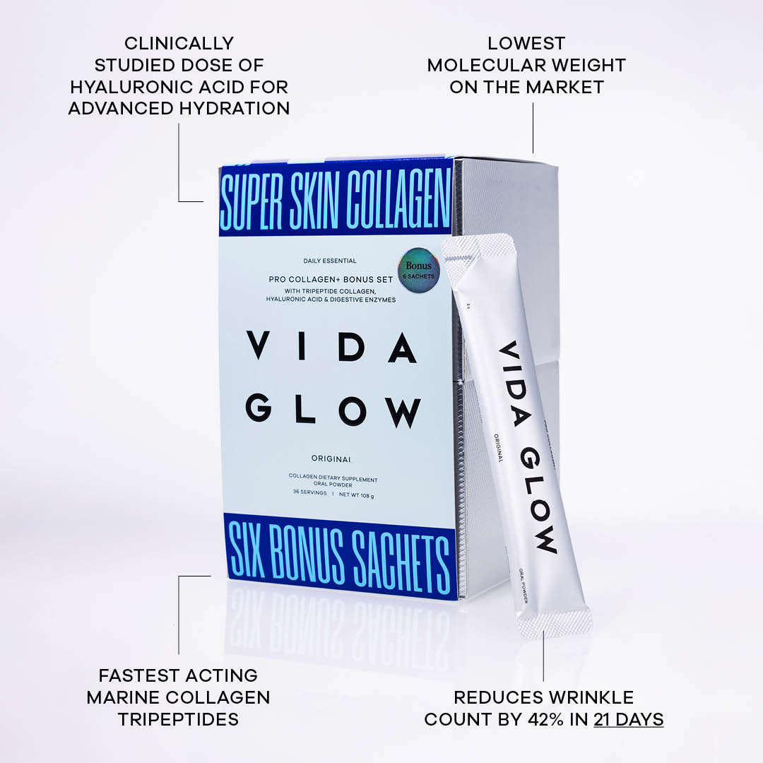 Vida Glow Pro Collagen+ Sachets - Original Flavour Bonus Set