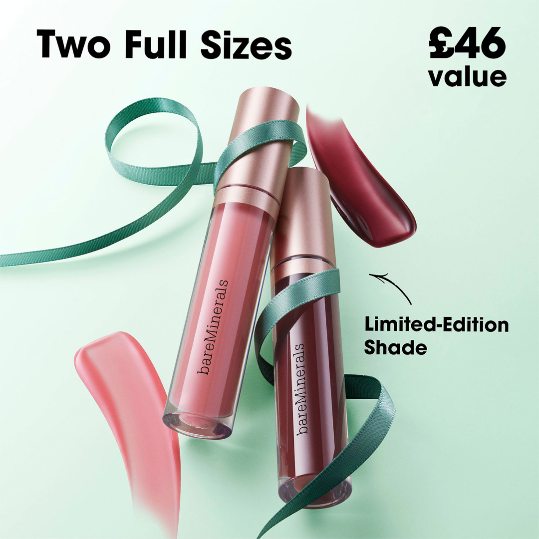 bareMinerals Gleam On Mineralist Lip Gloss-Balm Duo Gift Set