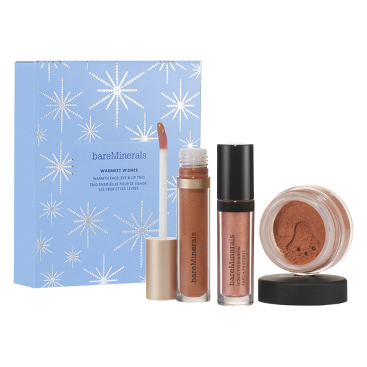 bareMinerals Warmest Wishes Warmth Face, Eye & Lip Trio Gift Set