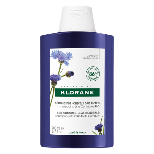 Klorane Centaury Anti-Yellowing Shampoo for Grey, Blonde Hair