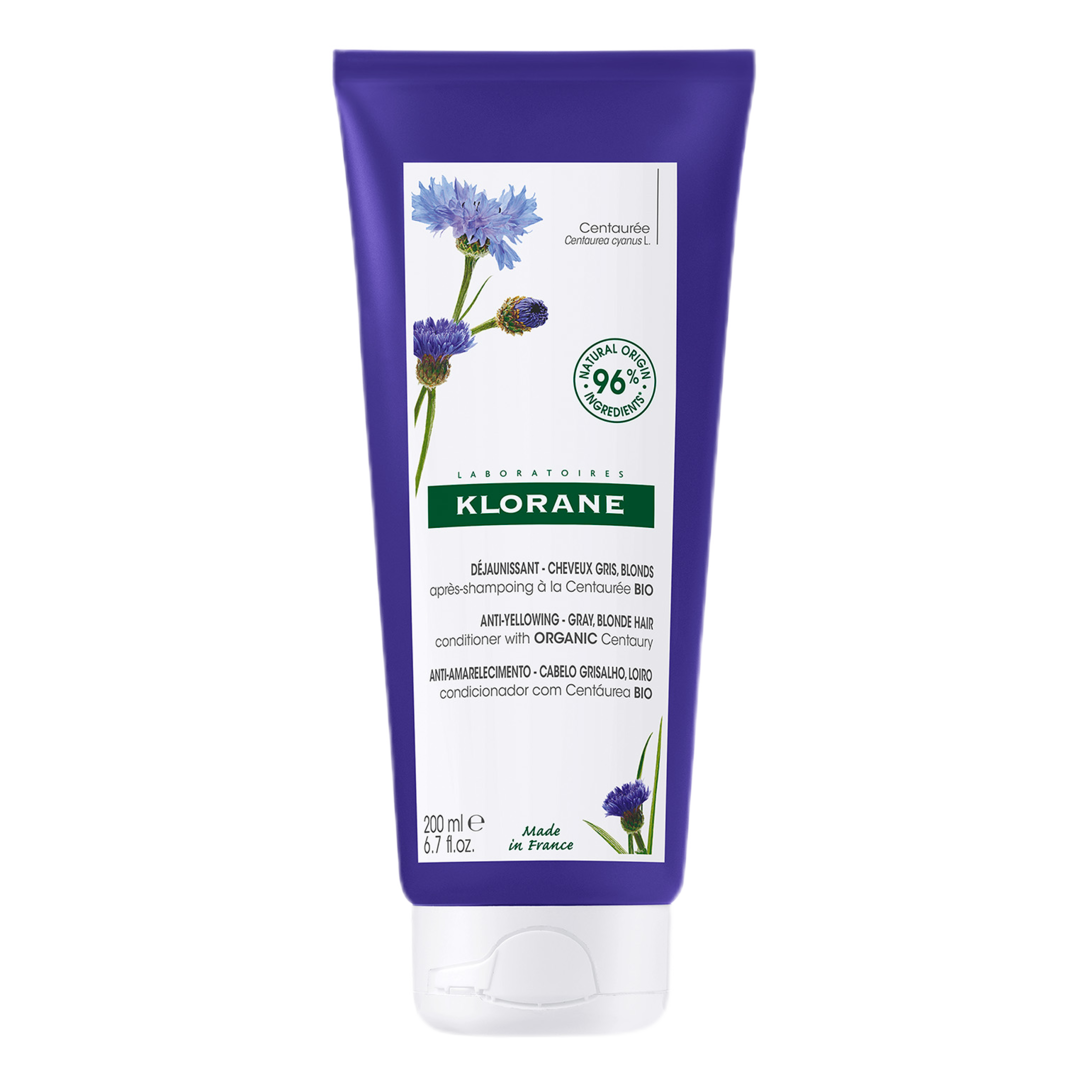 Klorane Centaury Anti-Yellowing Conditioner for Grey and Blonde Hair - 200ml