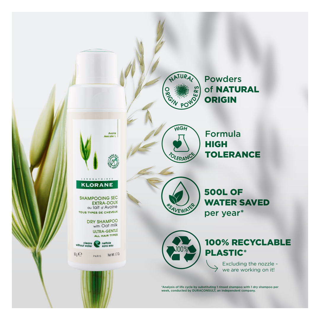 Klorane Eco-friendly Dry Shampoo with Oat Milk